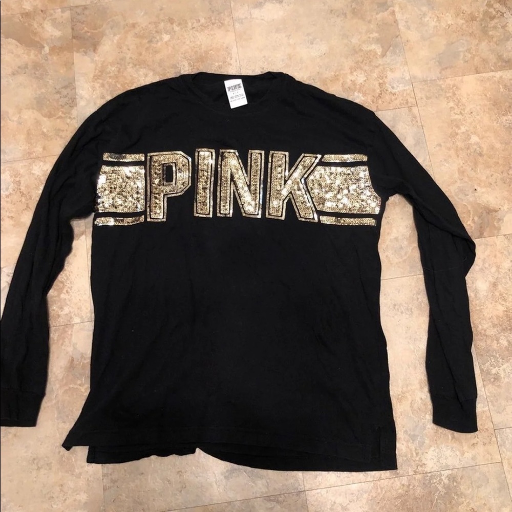VS Pink Sequin Long Sleeved Shirt